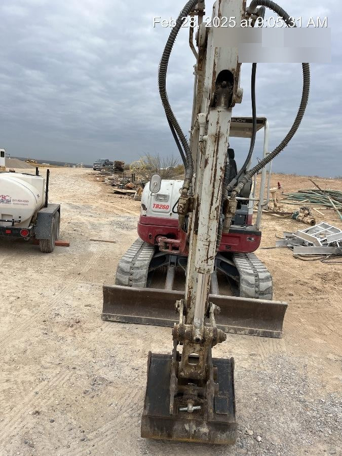 2019 Takeuchi TB260 Takeuchi TB260 Canopy w/Rubber Tracks, Auxiliary Hydraulics, Standard Blade, Manual QC