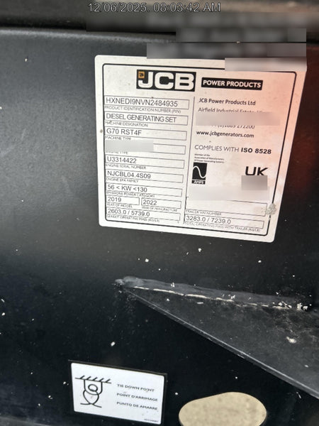 2023 JCB G70RST4F