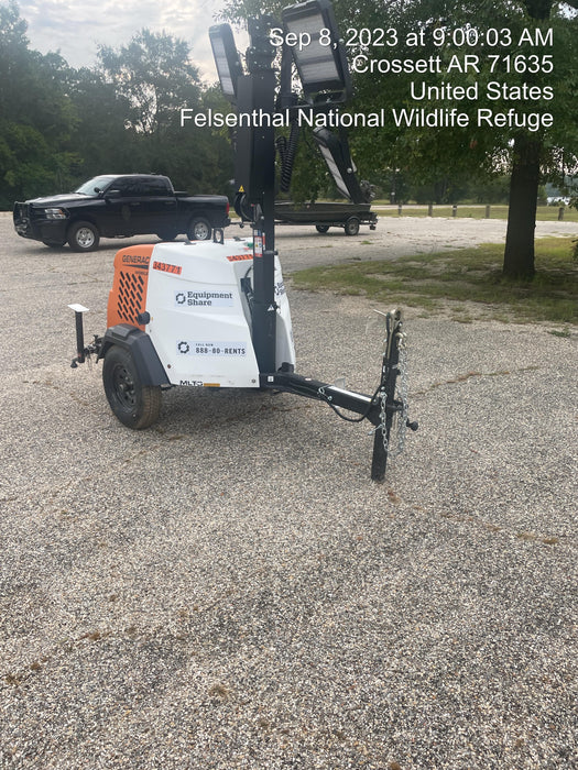 2023 Generac MLT2 Diesel, Flex Switch 120V Input, Powerzone Controller, (4) 320W LED Lights, 4kW Generator, 39.9 Gal Fuel Tank, 2" Ball, T3