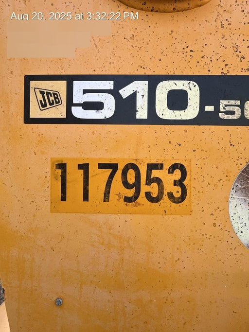 2020 JCB 510-56 Cab/Heat/Air, Solid Tires, Work Lights, Beacon, Aux Hydraulics, Back up Alarm, Lifting Eye, ES Decals