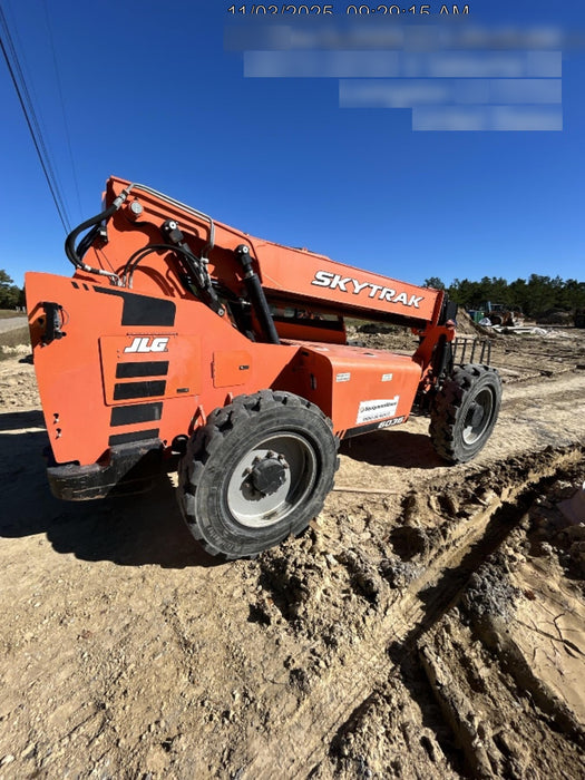 2019 Skytrak 6036 Cab/Heat/Air, Solid Tires, LED Work Lights, Beacon w/50" Carriage, 48" Pallet Forks