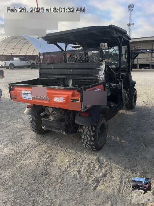 Kubota RTV-X1140W-H 4wd Utility Cart, LED Strobe, Windshield Tempered Glass, Pastic Canopy, Wire Harness Kit, Backup Alarm