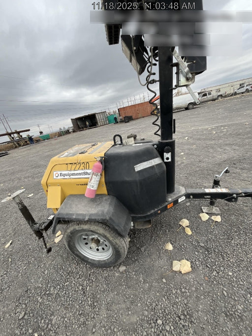 2021 Allmand NLV3GR (4) LED Light Fixture 350W, 23' Vertical Mast, 3kW Prime, Towable, Deep Sea L401, Leveling Jacks, Yanmar T4F 5.8hp