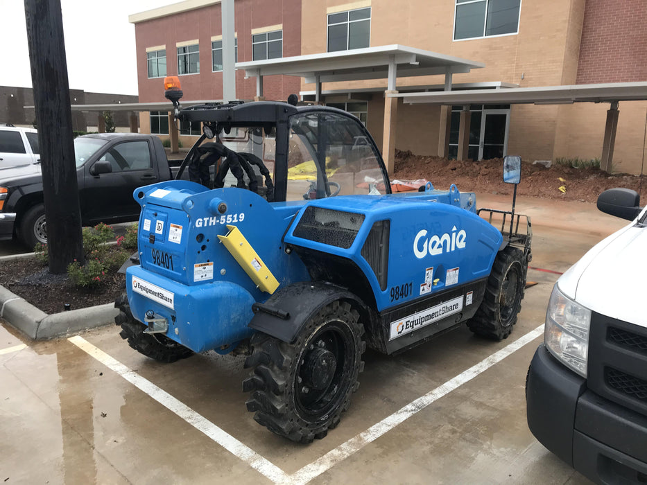2020 Genie GTH-5519 Cab/Heat/Air, Solid Tires, Work Lights, Beacon, Aux Hydraulics, Back up Alarm