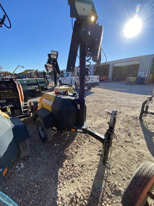 2022 Allmand NLV3GR (4) LED Light Fixture 350W, 23' Vertical Mast, 3kW Prime, Towable, Deep Sea L401, Leveling Jacks, Yanmar T4F 5.8hp