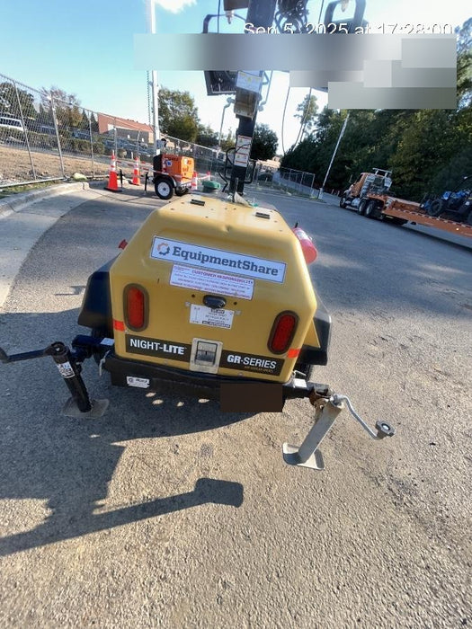 2022 Allmand NLV3GR (4) LED Light Fixture 350W, 23' Vertical Mast, 3kW Prime, Towable, Deep Sea L401, Leveling Jacks, Yanmar T4F 5.8hp