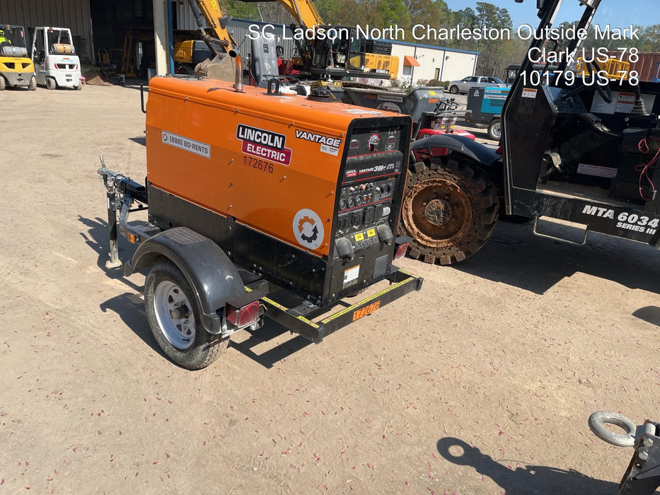 2021 Lincoln Electric Vantage 322 Vantage 322 Ready Pak 3 w/ Decals, ORANGE (includes trailer, cable rack, fender light kit) NO Telematics