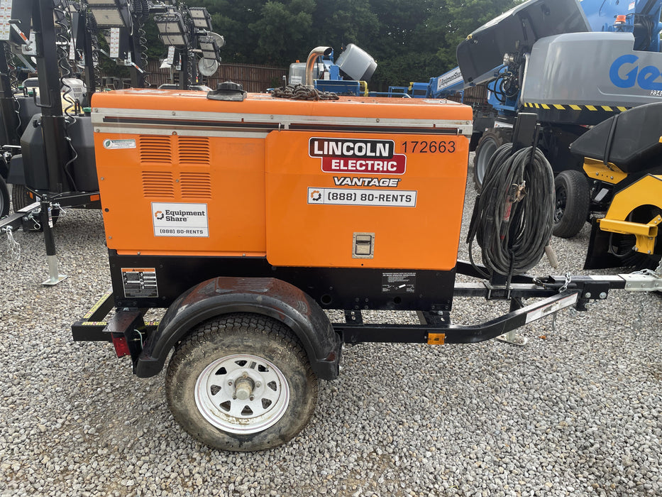 2021 Lincoln Electric Vantage 322 Vantage 322 Ready Pak 3 w/ Decals, ORANGE (includes trailer, cable rack, fender light kit) NO Telematics