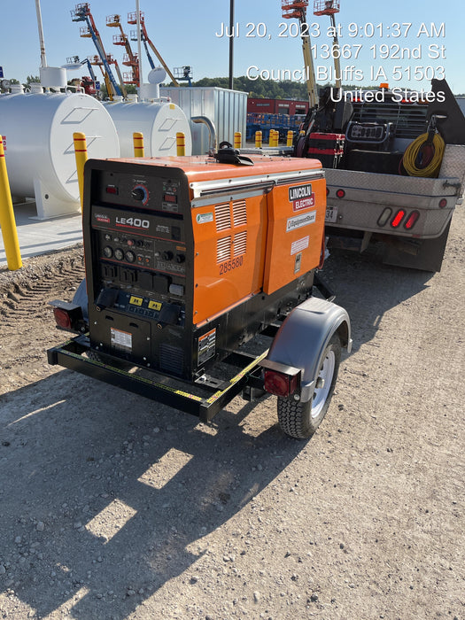 2022 Lincoln Electric LE400 Kubota V1505, Trlr, Cable Rack, Light Kit, ES Decals, T3