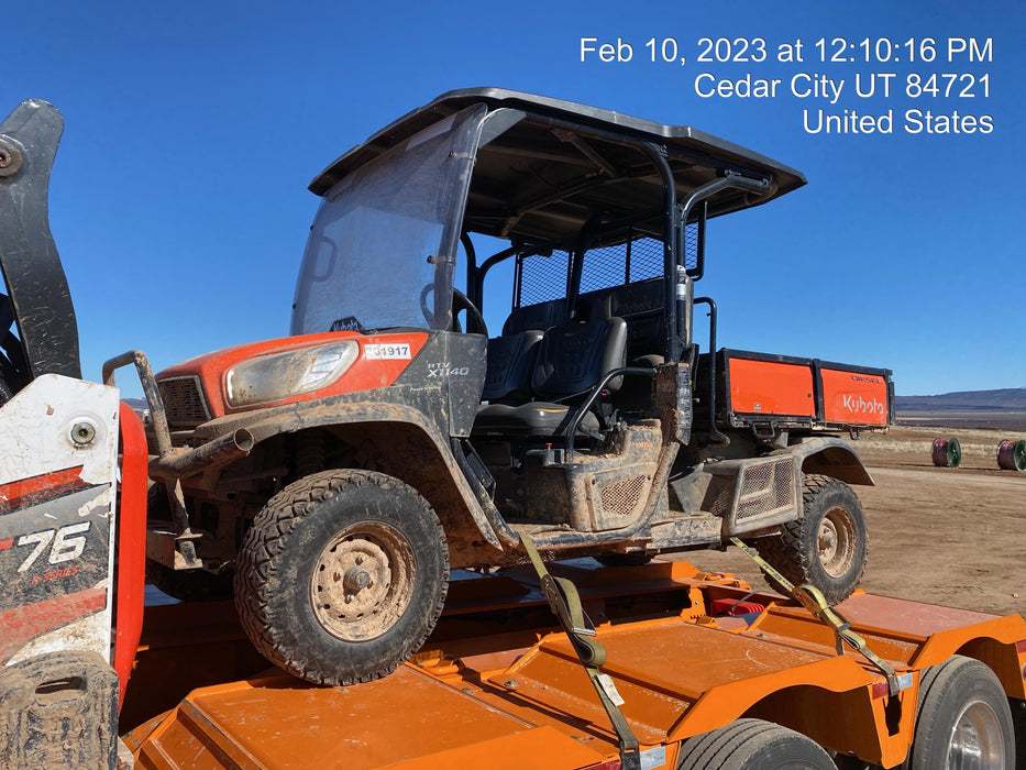 2022 Kubota RTV-X1140W-H Plastic Canopy, Windshield Acrylic Clear, LED Strobe Light, Wire Harness Kit, Back up Alarm