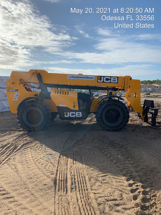 2020 JCB 509-42 Canopy, Solid Tires, Work Lights, Beacon, Aux Hydraulics, Back up Alarm, Lifting Eye, ES Decals