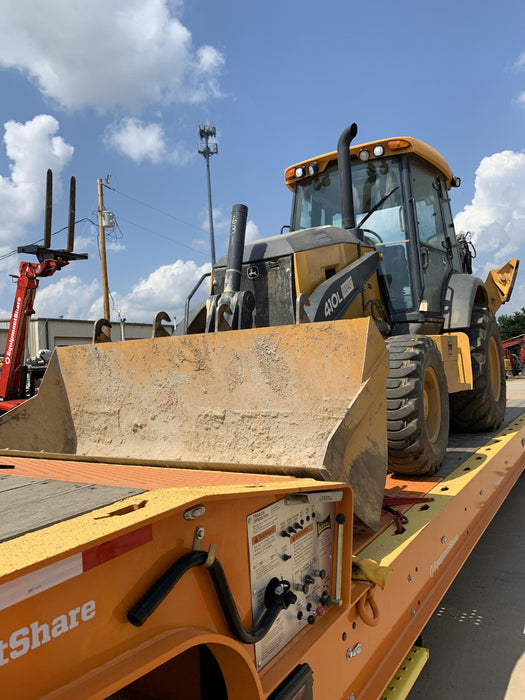 2020 John Deere 410L - Extendable Stick Cab/Heat/Air, 4WD, Extendable Stick, Pilot Controls, 2 Way Hydraulics, TAG Manual QC