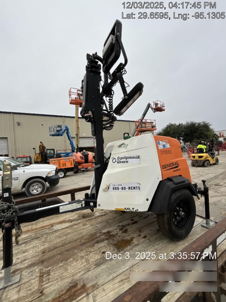 2023 Generac MLT2 Diesel, Flex Switch 120V Input, Powerzone Controller, 
(4) 320W LED Lights, 4kW Generator, 39.9 Gal Fuel Tank, 2" Ball, T3