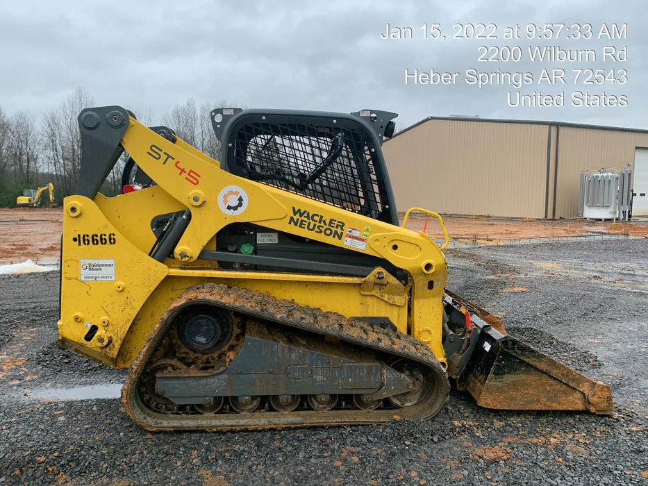 Wacker Neuson ST45 Wacker Neuson ST45 10K Tracked Skid Loader, Canopy,  Bucket